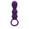 Teardrop Shaped Anal Vibrator - Clear Purple